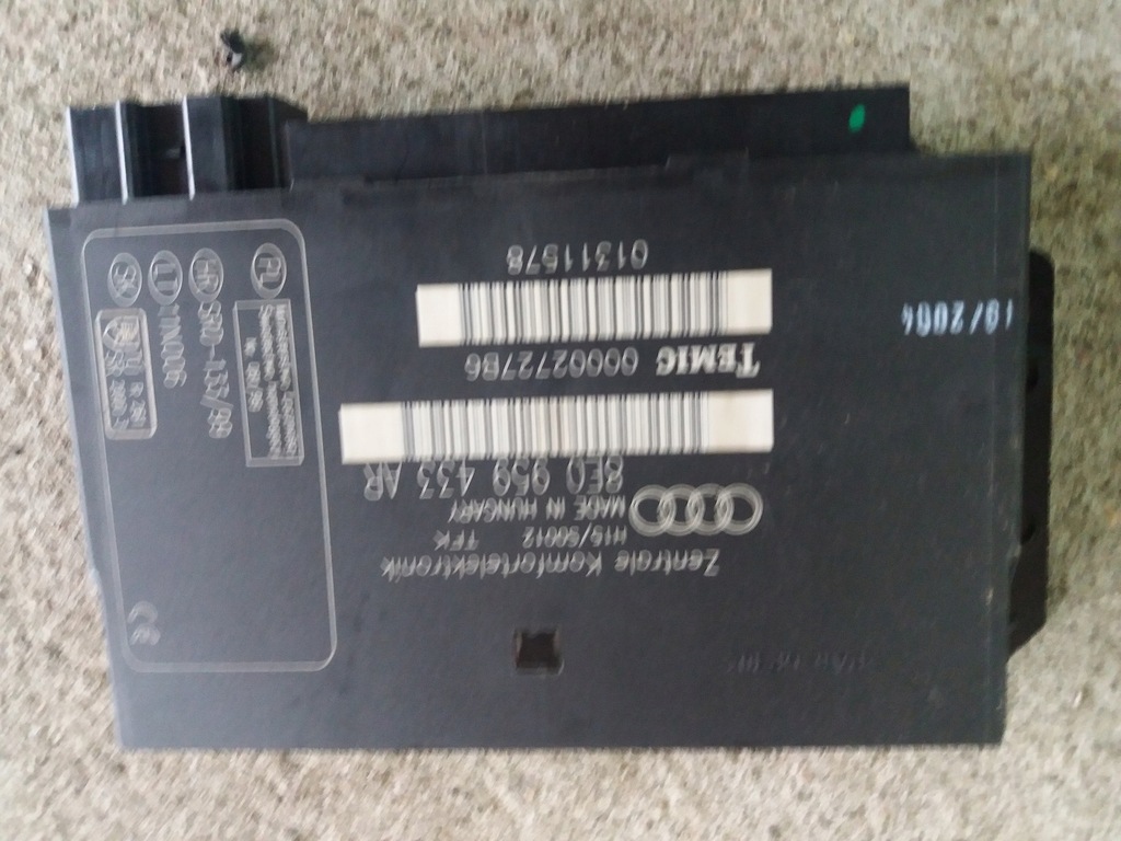 Audi A4 B6 moduł komfortu 8E0 959 433 AR 7477769724 oficjalne