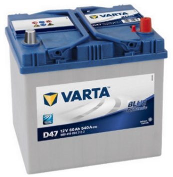 Акумулятор Varta BLUE 12V 60Ah 540A JAPAN P+ D47 - 1
