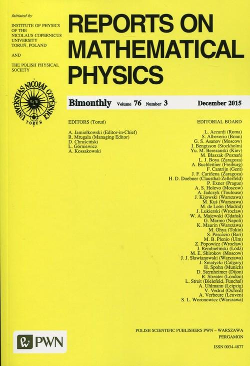 

Reports on Mathematical Physics 76/3 2015 Kraj