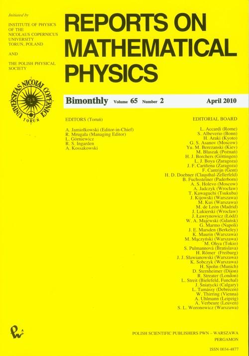 

Reports on Mathematical Physics 65/2