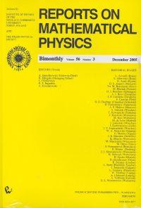 

Reports on Mathematical Physics 56/3