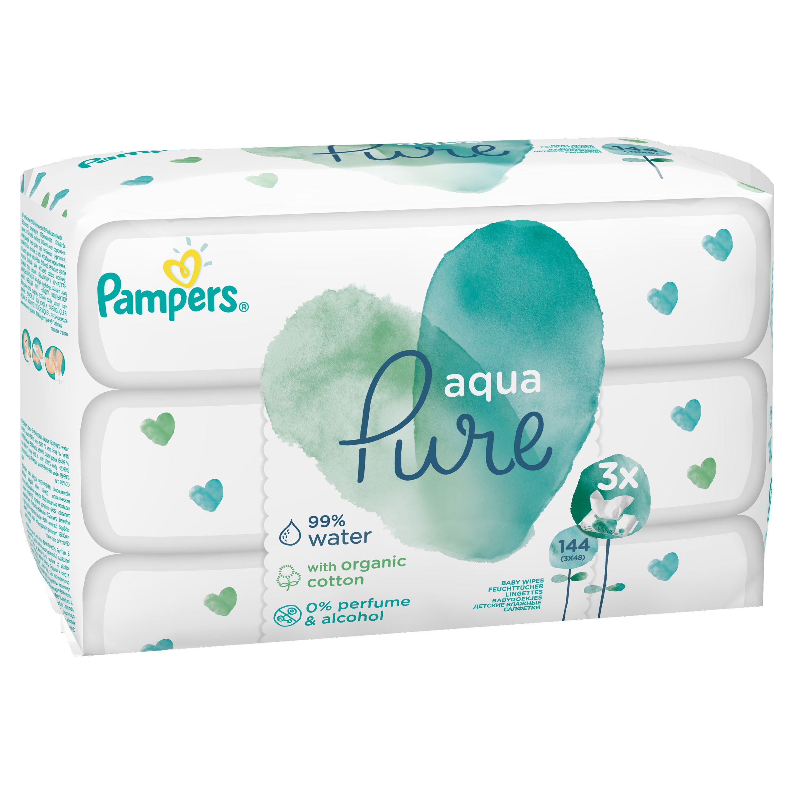 

Pampers Chusteczki nawiliżające Aqua Pure 3 x 48
