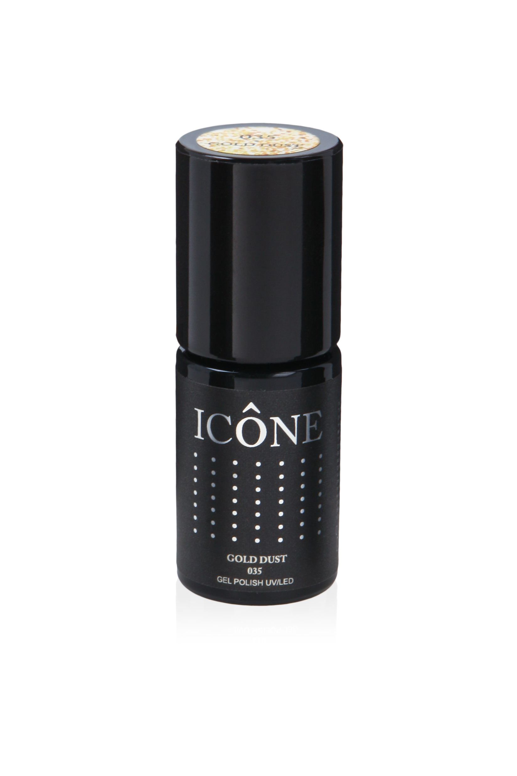 

Lakier hybrydowy Icone inny kolor 035 gold dust