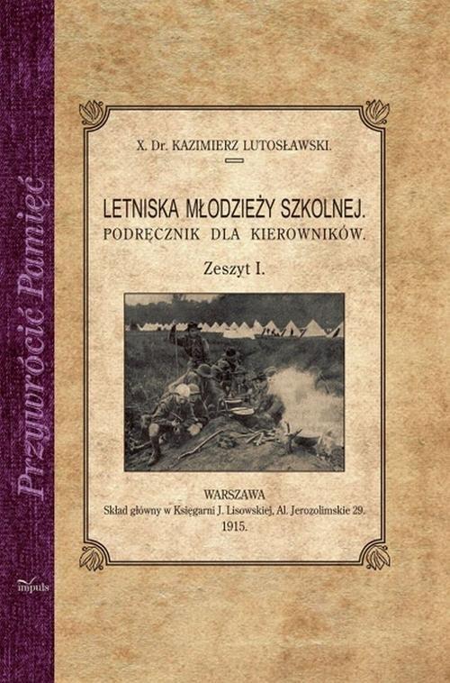 

Letniska młodzieży szkolnej Podręcznik dla kierown