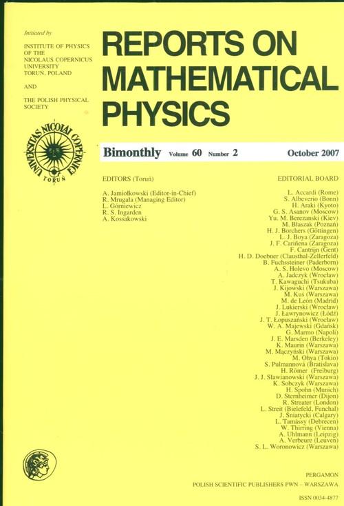 

Reports on Mathematical Physics 60/2 wer.zagr.