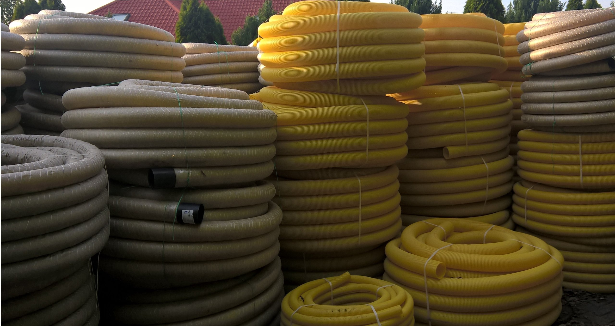 RURA DRENARSKA DREN fi 100 OPLOT ŻWIR I PIACH 50mb Długość 50 m