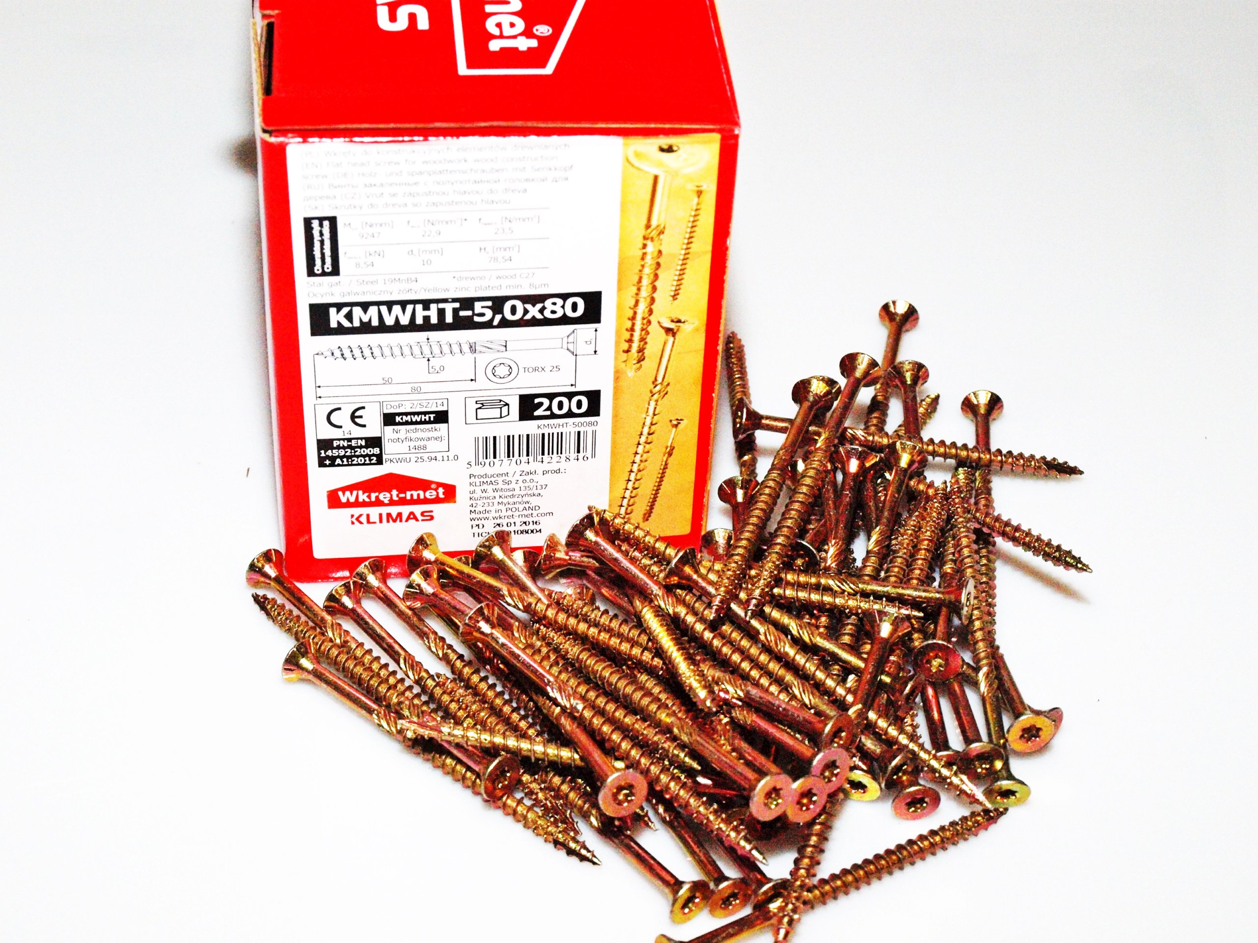 

Wkręty Ciesielskie Do Drewna 5,0x80 Torx 200 szt
