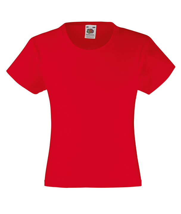 

Fruit of the Loom koszulka t-shirt Girls Red 5-6