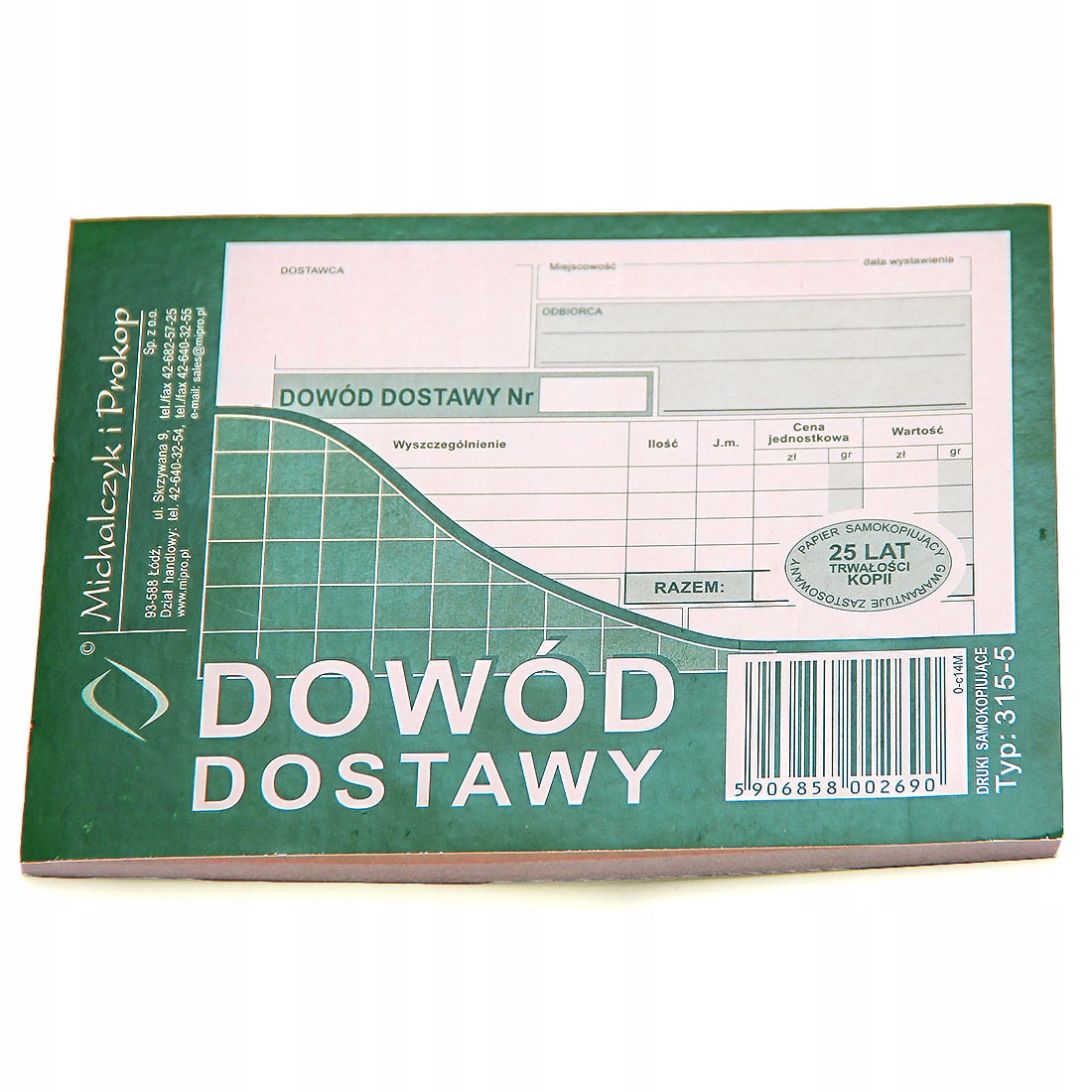 

Dowód Dostawy A6 315-5