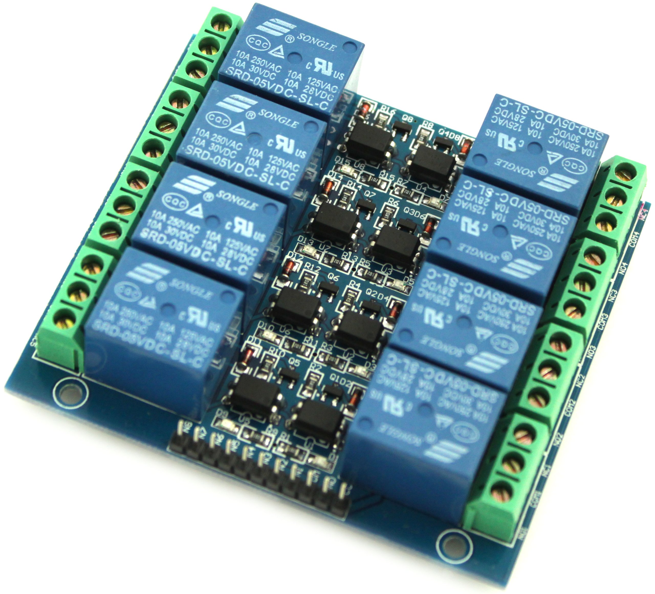 

Moduł 8 przekaźników 5V z optoizolacją ___ LCT-103