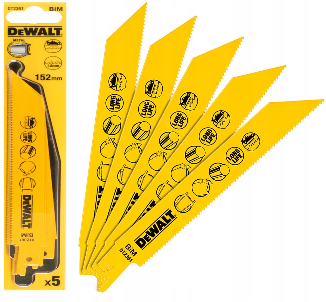 

DeWalt DT2361 brzeszczoty do metalu 152 5cz S922BF