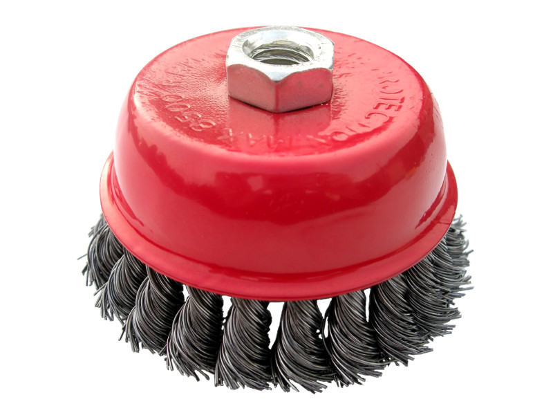 SZCZOTKA DRUCIANA DOCZOŁOWA Z DRUTEM SKRĘCANYM M14 100mm