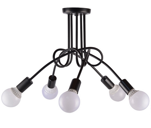 

Lampa wisząca Edison 5 vintage loft można Led