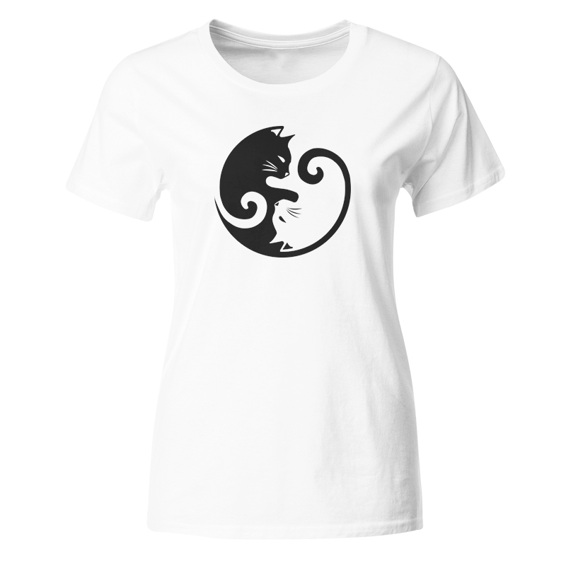 

Koszulka T-shirt Koci Yin Yang Koty Roz. S