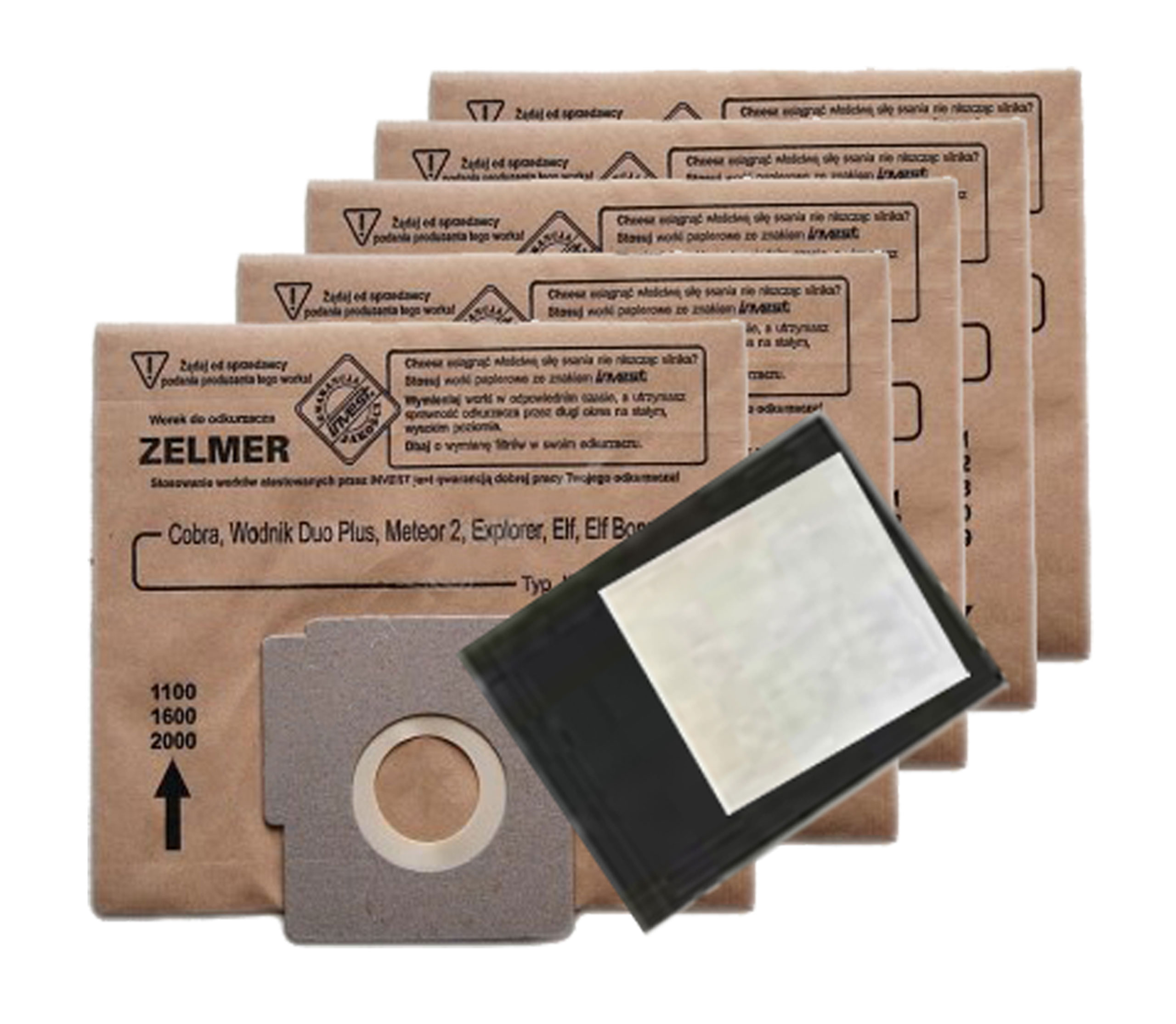 

Worki Zelmer Furio 400 Meteor 2, 400, 5 Szt+filtry