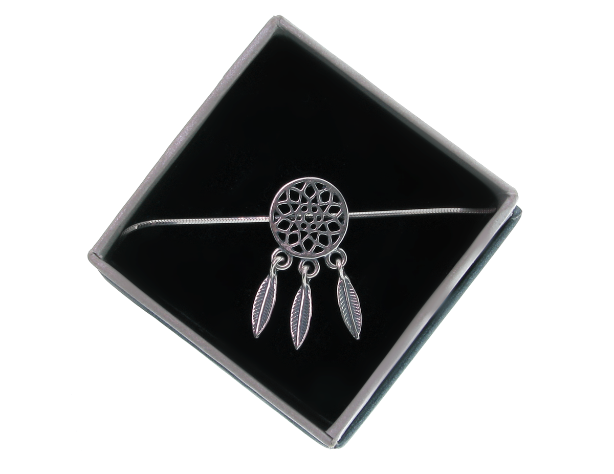 

Bransoletka Łapacz Snów Pióra Boho Srebro pr. 925