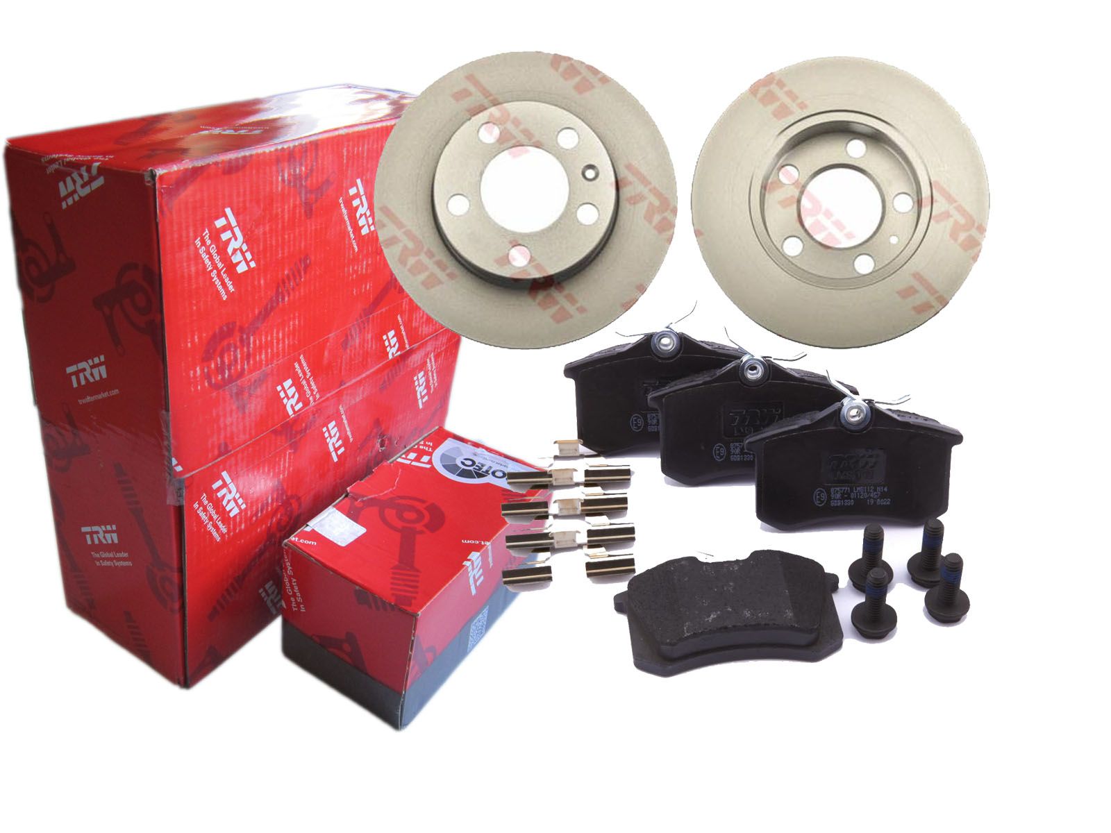 ДИСКИ + КОЛОДКИ TRW ЗАДНИЕ VW GOLF IV V BORA POLO 9N