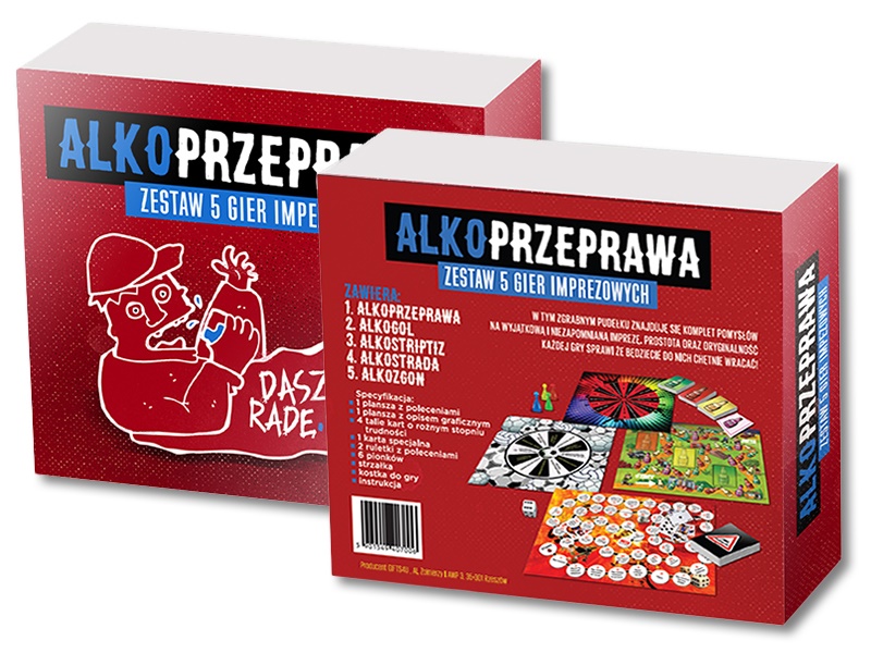 

Gra Alkoholowa Towarzyska Alkoprzeprawa Zestaw 5w1