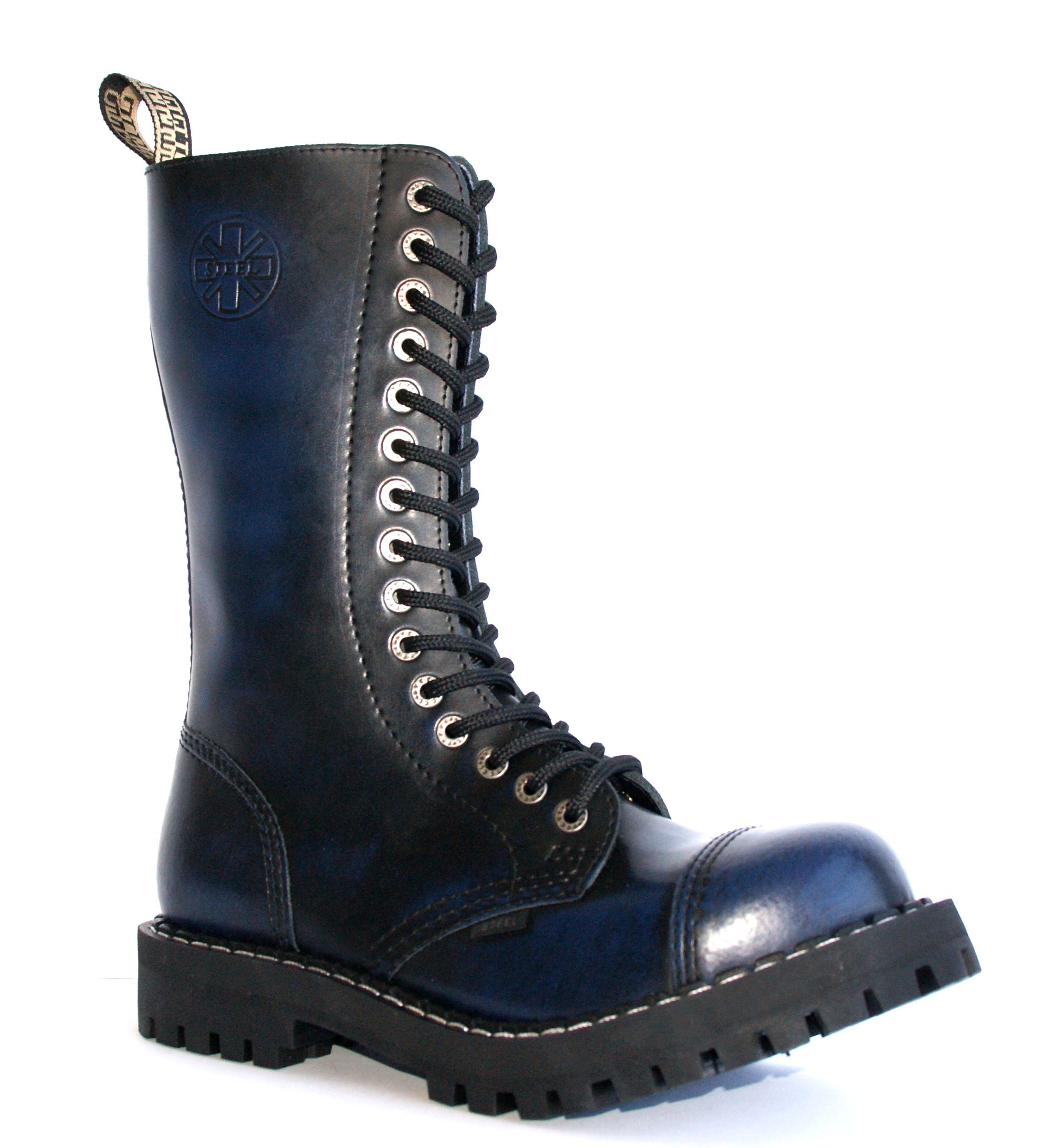 

Glany Steel 15 Dziurek Niebiesko Czarn 41-50