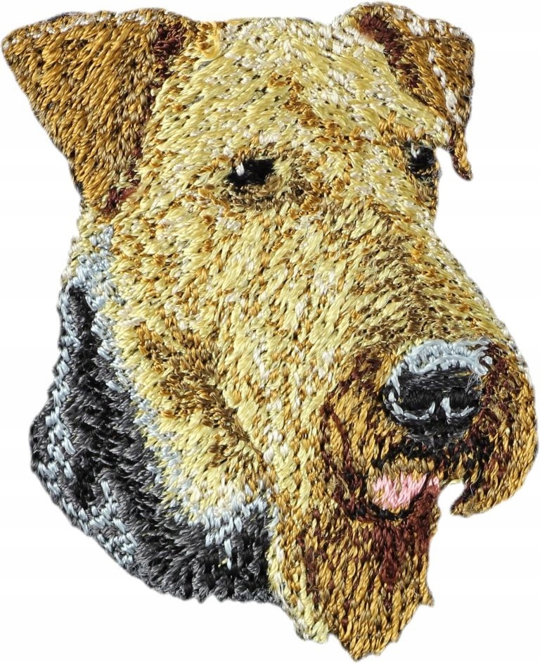 

Airedale Terrier Haft Naszywka Przyszywka Łata