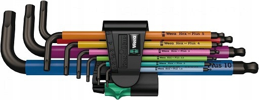 

Klucze Imbusowe z kulka 1,5-10 mm Wera 073593