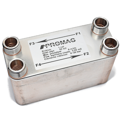 

Wymiennik Ciepła 50 Płytowy do 55 kW 1'' DN25