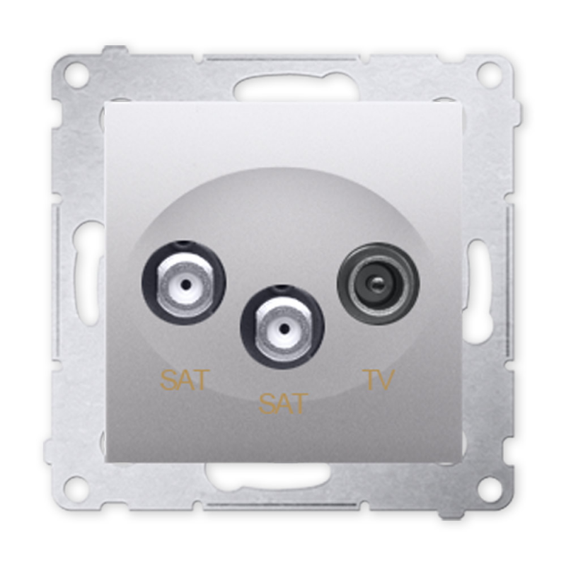 

Simon 54 Gniazdo Antenowe Podw Rtv-sat-sat srebrne