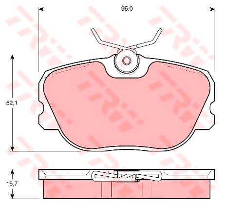 KLOCKI HAM PRZÓD VOLVO 440 480 TRW