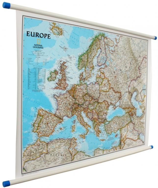 Europa Mapa Ścienna Polityczna Ozdobna Classic Ng