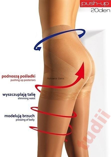 MONA rajstopy modelujące 20 DEN push - up 3 kolory Wykończenie półmatowe