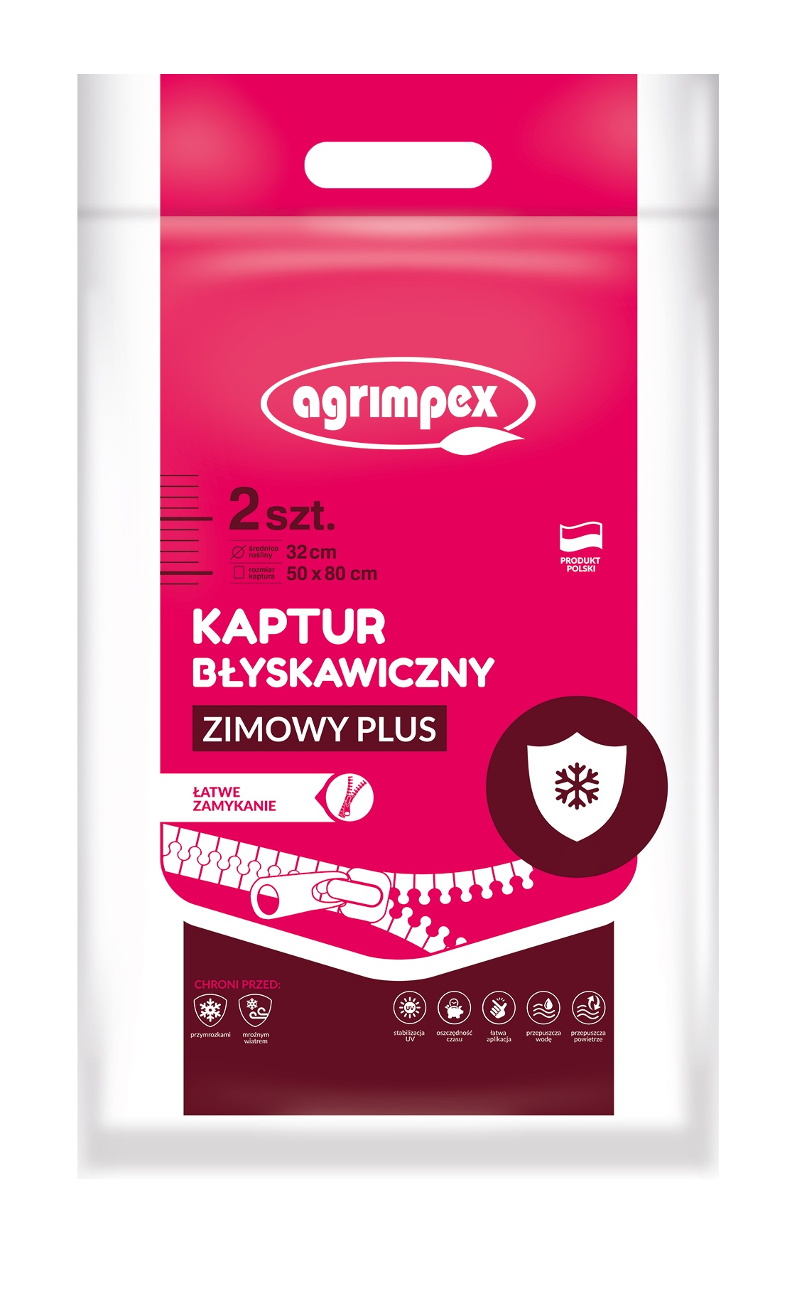 

Kaptur Błyskawiczny Ochronny Na Zimę 50X80 CM