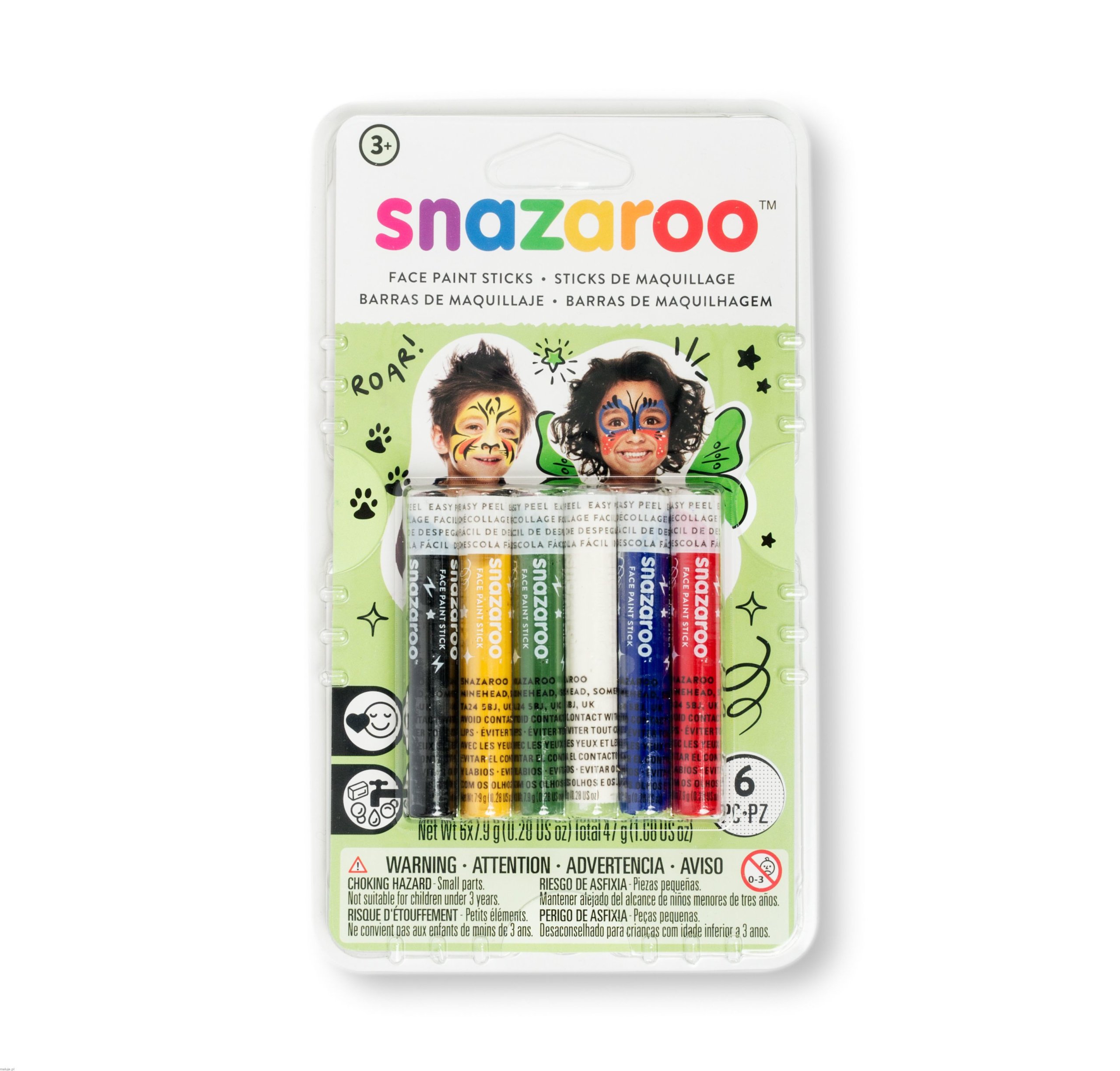 kredki do TWARZY BUZI sztyft szminka snazaroo zestaw EAN (GTIN) 3701578070132