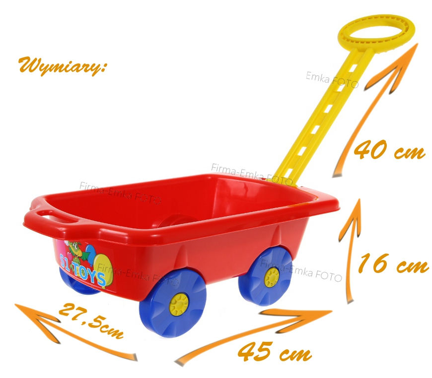 POLSKI Wózek z rączką Taczka do piasku piaskownica EAN 5908258103649