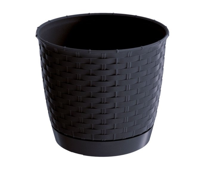 

Doniczka Podstawka Rattan śr22cm wys19 Antracyt