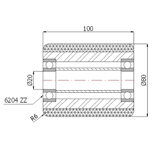 Rolka Rolki Paleciak wózek paletowy 80x100mm Marka Zabi