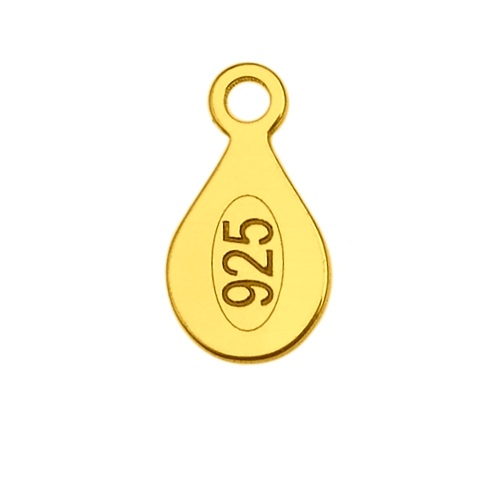 BP-01GD Blaszka Cechownicza 8x5mm Srebro pr. 925