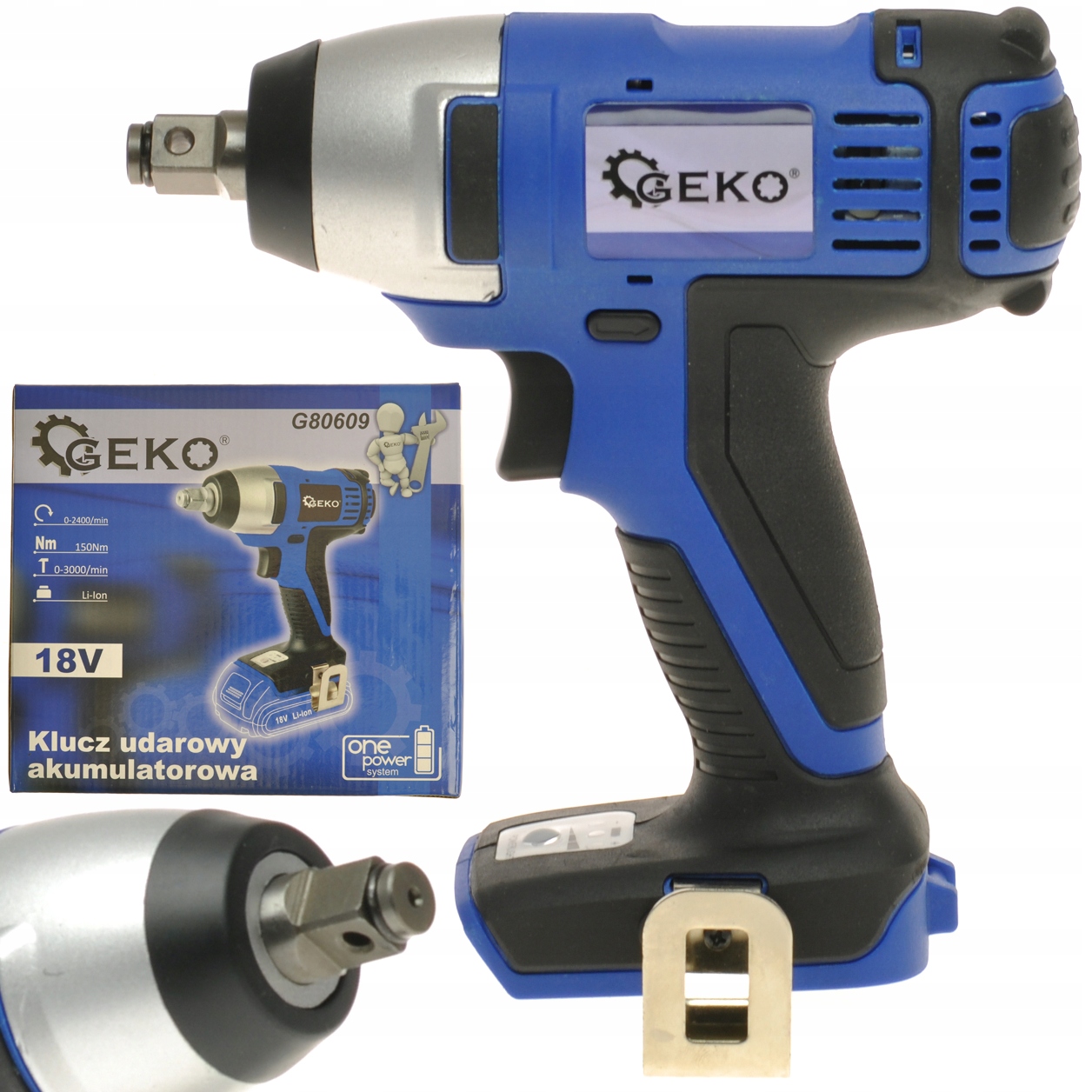 KLUCZ UDAROWY AKUMULATOROWY 18V 150Nm GEKO