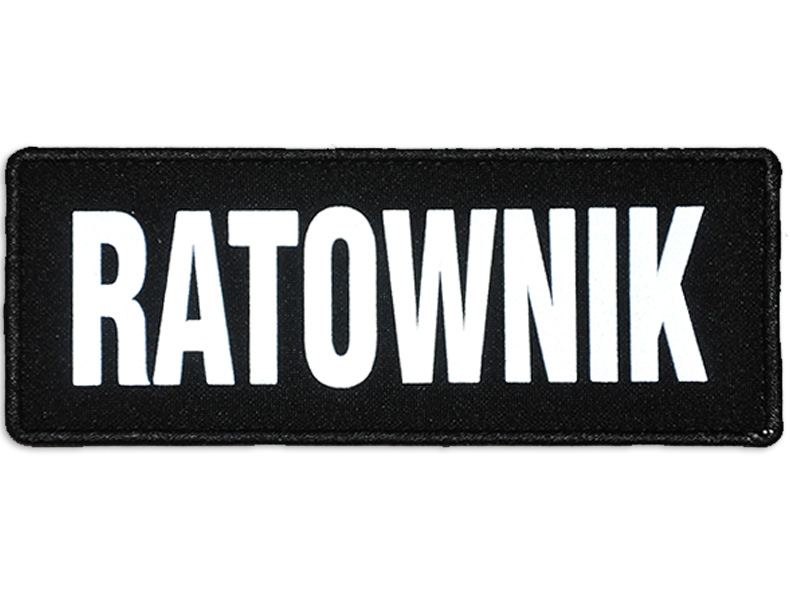 

Emblemat Ratownik odblaskowy na rzepie 13 x 5 cm
