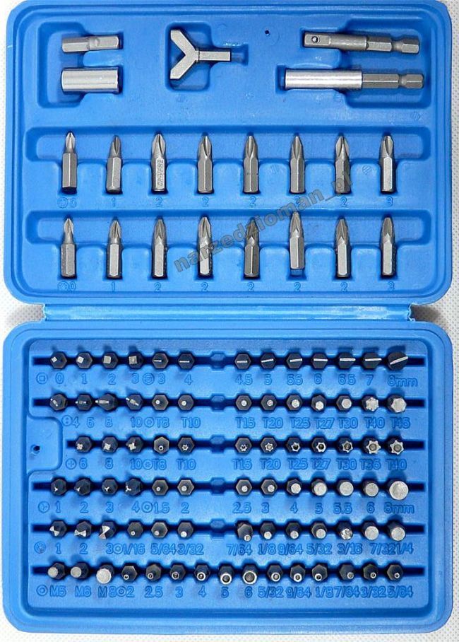 ZESTAW KOŃCÓWEK DO WKRĘTARKI WIERTARKI BITY 100 EAN (GTIN) 5901477106194