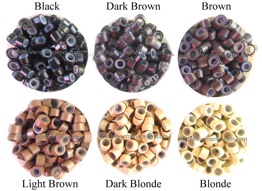 Mikroringi z silikonem XL 100szt BEŻ microrings Kod producenta 5905123702525