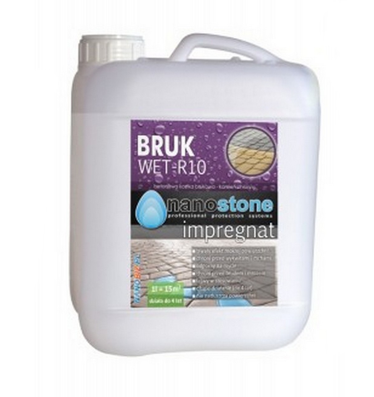 

Impregnat Efekt Mokrego Kamienia bruku 5L Nano New