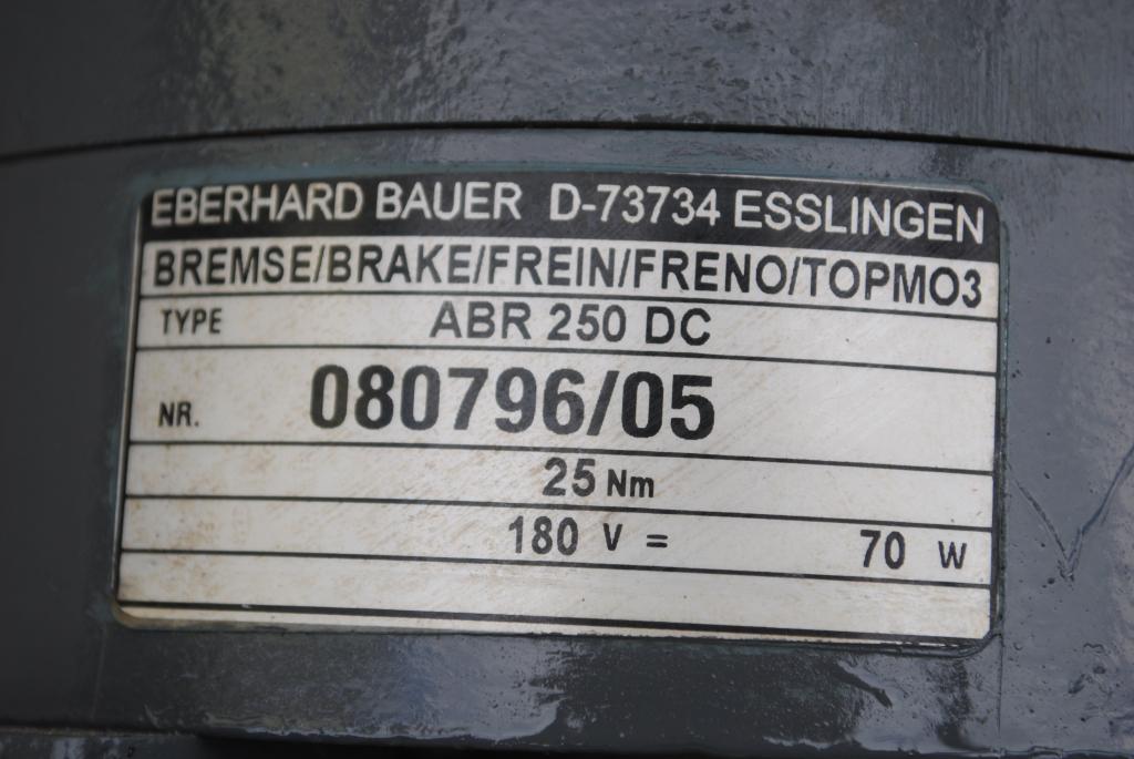Hamulec firmy BAUER 230V. , typ-ABR250DC Rodzaj motoreduktora inny