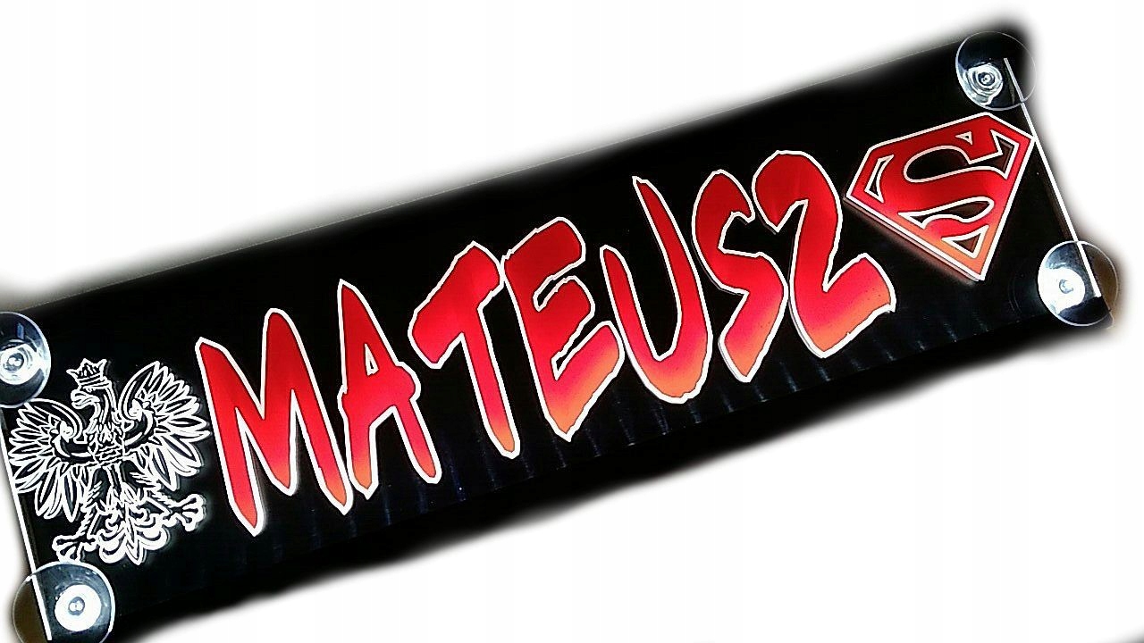 TABLICE PODSWIETLANE IMIENNE LED KOLOROWE 50x16cm Manufacturer catalog number TABLICA IMIENNA 50x16 cm