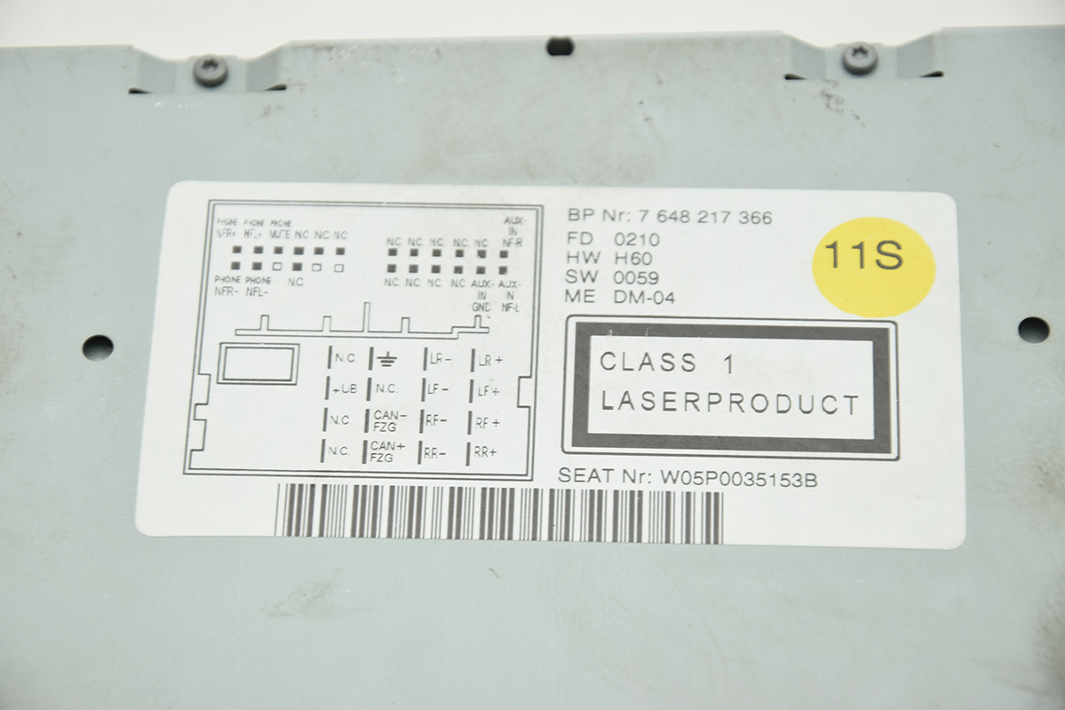 RADIOODTWARZACZ RADIO CD SEAT 7648217366 Kod producenta 1p1035186b