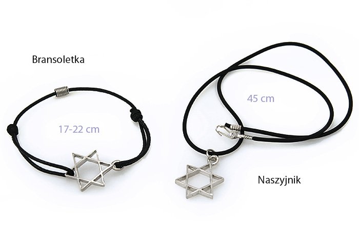

Bransoletka Plus Naszyjnik Gwiazda Dawida