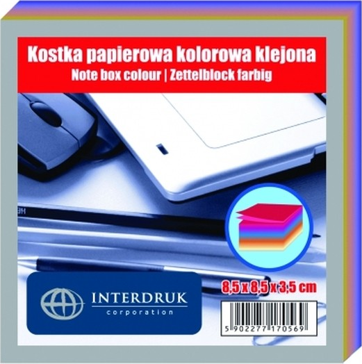 

Kostka Interdruk 85x85x35 mm klejona kolorowa