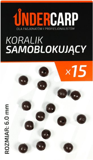 Undercarp Koralik samoblokujący brązowy 6mm UC121