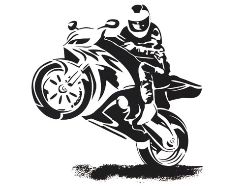 

Naklejka Motocykl Motocyklista Ścigacz Tuning