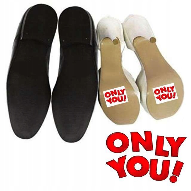 

Naklejki na buty czerwone Only You na sesję ślubną
