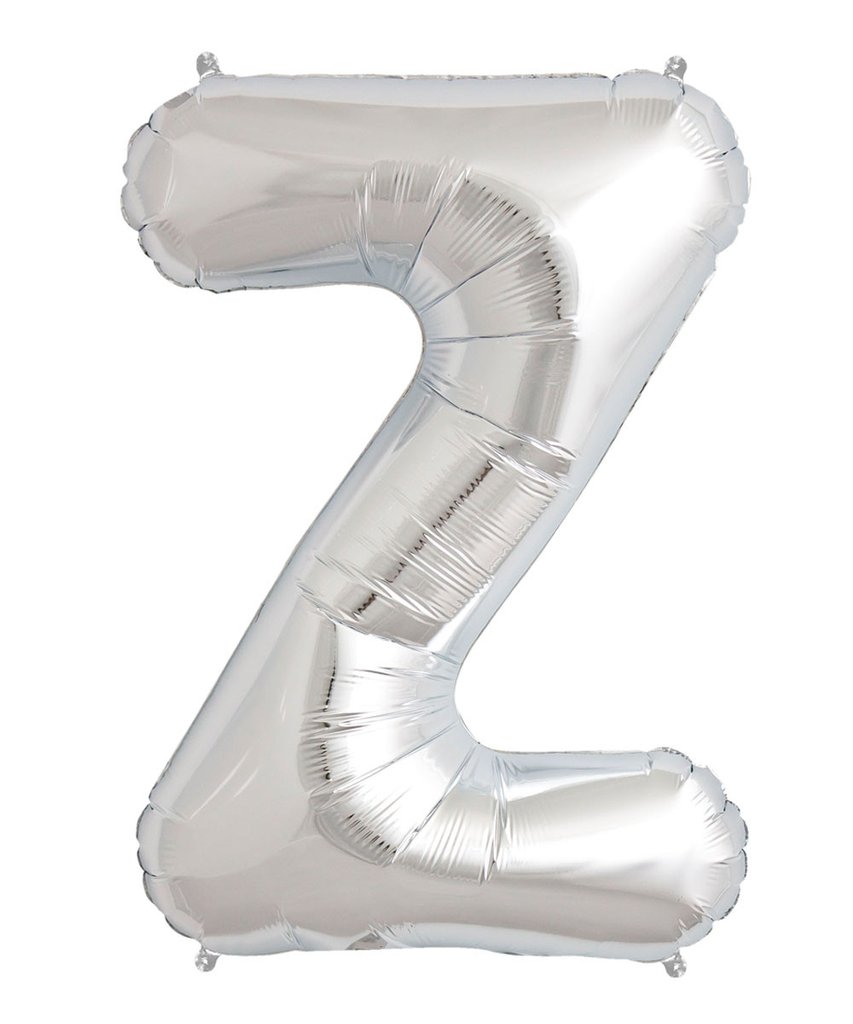 

Srebrny Balon Kształt Litery 40CM Srebrna Litera Z